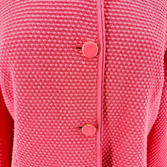 ST. JOHN Collared Pink Knit Button Up Jacket Women’s US Size 6 - Picture 4 of 9